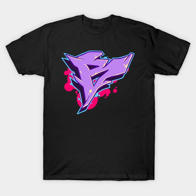 Letter B - Graffiti Street Art Style T-Shirt by CreativeOpus